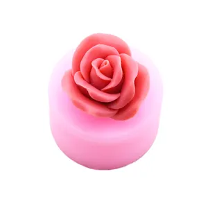 Forma de silicone flor de rosa 3d, molde de forma de flor para aniversário, casamento, fondant, bolo, decoração, chocolate, gelatina, sabonete, molde