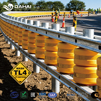 Barrière roulante MASH TL4 testée en conditions de collision, poutre de garde-corps en acier galvanisé à chaud, barrière de sécurité routière rotative pour autoroute