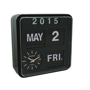 นาฬิกาตั้งโต๊ะสำหรับตกแต่งบ้านสำนักงาน,นาฬิกาพลิกได้ดิจิทัลแบบอัตโนมัติพร้อมปฏิทินและวันที่ - Product Image 2