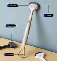 Grattoir à langue réutilisable double face en silicone souple de qualité médicale, écologique et antidérapant, idéal pour les voyages