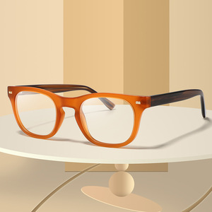 Nuevas gafas cuadradas TR90 con montura de acetato, cómodas, unisex, de marco completo, con lentes planas para uso diario. - Product Image 3