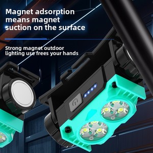 New Sạc Led Đèn Pha cho Đêm Ngoài Trời câu cá khai thác mỏ USB TYPE-C sạc công việc mạnh mẽ ánh sáng từ tính năng sửa chữa - Product Image 4