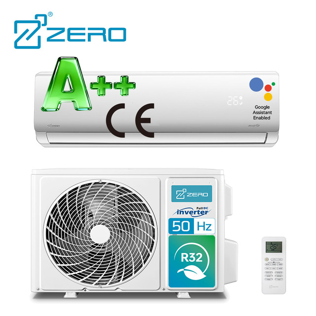 ZERO High Efficiency Digital DC Wall Mount Inverter Cooling and Heating Mini Split Air Conditioner with R32 A++ Certificates