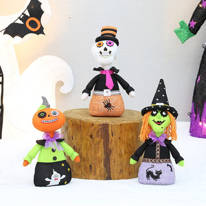 Muñecas Decorativas de Halloween, Calavera de Calabaza, Bruja de Tela, Decoración para Fiestas en Interiores - Product Image 4