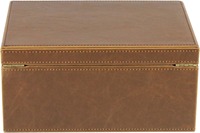 Boîte à souvenirs en bois de grande taille, avec cadre en bois et revêtement en simili cuir, idéale pour ranger des accessoires précieux et des objets divers sur le bureau