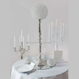 Portavelas de bola de cristal, candelabro de cristal, portavelas de cristal, portavelas de bola de cristal - Product Image 1