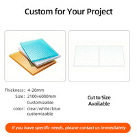 Plaque alvéolaire en polycarbonate résistante aux UV, transparente et résistante aux intempéries pour couverture de serre