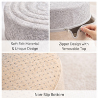 Honden- en kattenbed van vilt, eenvoudig te monteren, draagbaar, voor binnen, met afneembare hoes, aanpasbaar ontwerp, geschikt voor kleine dieren, alle seizoenen, solide, klassiek
