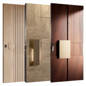 Italian Exterior Solid <b>Wood</b> Doors for Houses Villas Hotels & Apartments-Modern 3D Design Anti-Theft Entry Doors - Product Image 6