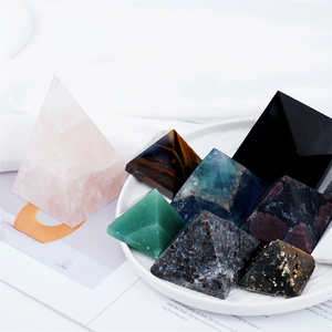 All'ingrosso all'ingrosso di cristallo naturale piramide oceano diaspro ornamento chiaro piramide di quarzo per la guarigione decorare - Product Image 2