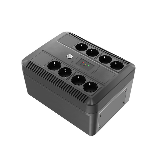 Horizontal Simulated Sine Wave Ups 650VA 12V LED Display Backup Uninterruptible Power Supply for Router and Home
