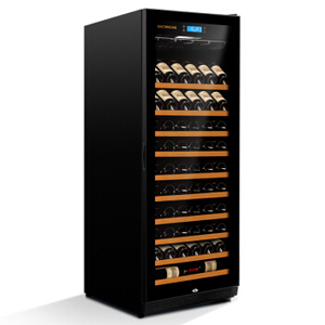 Offre Directe Usine : Réfrigérateur à Vin en Bois Massif pour Cave à Vin Rouge, Champagne et Blanc, Vitrine Réfrigérée pour Présentation de Vins - Product Image 1