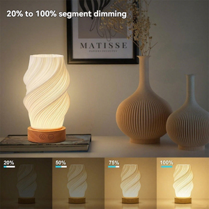 3D-Druck LED-Blumenvase Tischlampe Warmes Licht Wiederaufladbare Dekorative Nachtleuchte für Schlafzimmer Wohnzimmer Heim Schreibtisch-Deko - Product Image 3