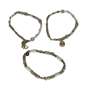 Fashion <b>Beaded</b> <b>Bracelets</b> Set 316L Stainless Steel PVD <b>Gold</b> Plating Sustainable Resistant Jewelry for Women - Product Image 1