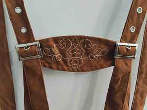 Vente flash Costume d'Oktoberfest allemand pour hommes adultes Bretelles tricolores <span class=keywords><strong>Tenue</strong></span> <span class=keywords><strong>de</strong></span> bière pour salopette adulte - Product Image 5