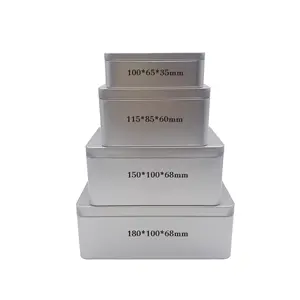 Wholesale In Stock Empty Small Metal Tin Box Custom Logo Rectangle Tin Box For Candy Mint Gift Packing