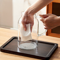 Bouilloire à thé en verre borosilicate de haute qualité pour restaurants et hôtels, grande capacité 1600 ml, pichet à eau froide/carafe à jus au design minimaliste