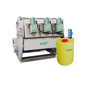 IEPP manufacturer factory supplier oily sludge compact mobile dewatering equipment multi-disc screw press sludge dewatering unit