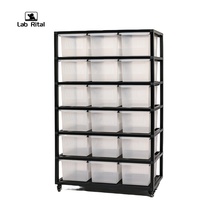 Reptile Snake Tubs Multi-couche Ball Python Rack-Baignoire empilable Reptile Enclosure avec panneau chauffant