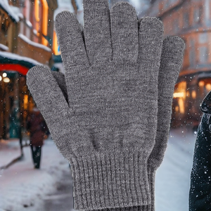 Winter Knitted Touch <b>Screen</b> Gloves Thermal Anti Slip Cycling Fishing Outdoor Warm Daily Wear Custom Logo Gloves - Product Image 2
