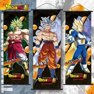 Wholesale High Quality Printed Hanging Painting Poster Decor Promotional Gift Custom Anime Dragon Ball Wall Scroll