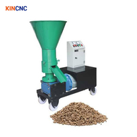 KINCNC Granulateur automatique à matrice plate durable pour biomasse, haute capacité, granulés de 6-12 mm, production de 100-1000 kg/h, pour granulés de bois faciles à fabriquer