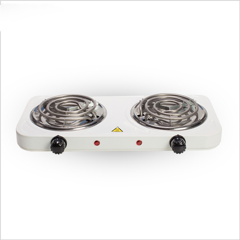 Electric Coil Heating Double Burner Camping