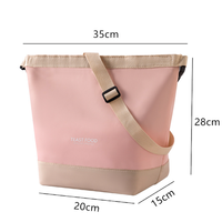 Isolierte Lunchbox-Tragetasche, einlagige Bento-Tasche mit tragbarer Kälteisolierung für Reis und Mittagessen.
