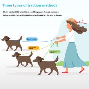 Nuovo guinzaglio per cani in Nylon elastico elasticizzato medio grande all'ingrosso - Product Image 3