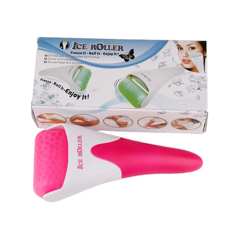 Handhold skin cooling face body eye massage derma roller for skin calm rejuvenation cold ice roller for beauty care