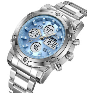 स्किमी 2556 डुअल डिस्प्ले पुरुष आउटडोर स्पोर्ट्स कलाई घड़ी पुरुषों की स्टाइलिश स्टेनलेस स्टील घड़ियाँ - Product Image 1