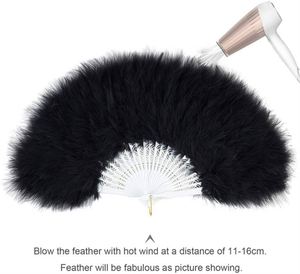 <b>Personalised</b> Elegant <b>Fan</b> Hand Stage Performance Feather Multi-Color Custom Folding Hand <b>Fan</b> - Product Image 4