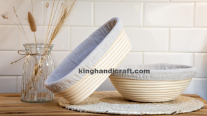Cesta de Ratán Ovalada Hecha a Mano y Ecológica, Apta para Lavavajillas, para Fermentar Pan, Herramienta Artesanal para Hornear Pan de Levadura - Product Image 3