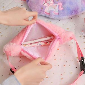 Little Girls Fluffy Small Kawaii Wallet New Design Cartoon Mini Crossbody Bag <b>Cute</b> Plush <b>Purse</b> Backpack - Product Image 4