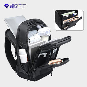 กระเป๋าเป้ธุรกิจ Super Factory สีดำ รุ่น Unisex น้ำหนักเบา ความจุขนาดใหญ่ มีช่องใส่แล็ปท็อป เหมาะสำหรับการเดินทางและการทำงาน - Product Image 2