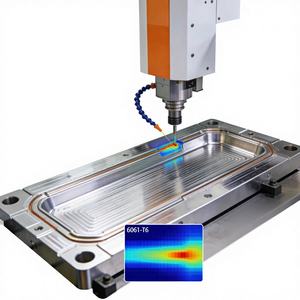 Plaque de refroidissement de batterie EV haute tension 800V, usinage CNC pour plateforme VW MEB, conforme CE REACH, alliage d'aluminium léger - Product Image 1