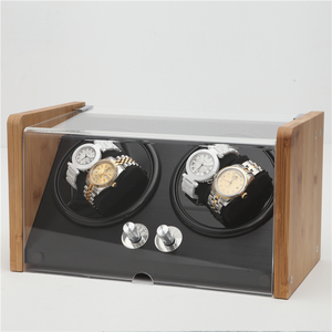 Boîte à <span class=keywords><strong>montres</strong></span> automatique de luxe 2023, boîte à <span class=keywords><strong>montres</strong></span> en bois noir brillant avec moteur, remontoir de <span class=keywords><strong>montres</strong></span> 2+2 - Product Image 4