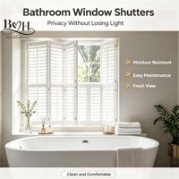 Volets Intérieurs Étanches en Bois Massif à Persiennes Ajustables pour Villa, Chambre et Salle de Bain – Contrôle de la Lumière et Intimité