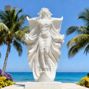 TREVI 공장 도매 유럽 대리석 서 천사 그림 동상 조각 성 야외 - Product Image 2