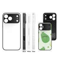 Coque vierge Subbank 2D en TPU PC et verre trempé pour sublimation, compatible iPhone 16 17 Pro Max, pour impression de logo personnalisé