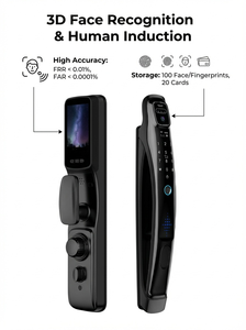 Cerradura Inteligente 3D a Prueba de Agua con Cámara HD, Huella Dactilar/Contraseña/Tarjeta, Compatible con la Aplicación Tuya y la Nube, para Acero/Acero Inoxidable - Product Image 4