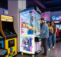 Machine à griffes en peluche, machine de distribution de poupées d'arcade, taille personnalisée, logo imprimé au laser, en métal, pour divertissement et cadeaux