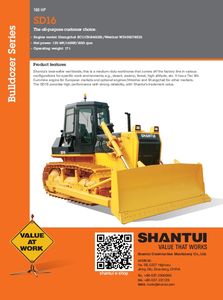 Topadora de cadenas SHANTUI DH08-B3 con capacidad de nivelación de 1.93m, peso de 8680KG, motor, bomba de engranajes y cojinetes - Product Image 4