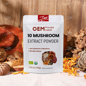 プライベートラベル10in1混合有機キノコブレンドエキスパウダーと霊芝冬虫夏草ライオンたてがみチャガエキス - Product Image 2