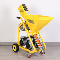 Machine de projection de mortier ignifuge en caoutchouc de sable diamanté, haute pression, sans air, peinture de pierre véritable, imperméabilisation, moteur 3700W 35L/min
