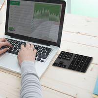 Clavier numérique ABS Bluetooth, clavier numérique avec raccourcis multiples, 34 touches, clavier numérique sans fil portable et fin pour ordinateur portable