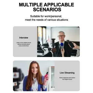 Micrófono Eléctrico Inalámbrico Pequeño y Moderno para Cámaras Android, con Cancelación de Ruido, Duradero y Sostenible, Venta al Por Mayor - Product Image 3
