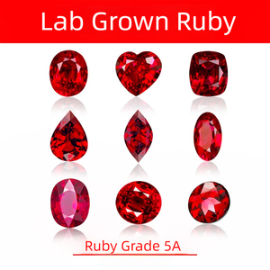 Gros Coussin Rouge Rubis Cultivés Pigeon Synthétique Sang Rouge Rubis En Vrac Cultivé En Laboratoire - Product Image 5