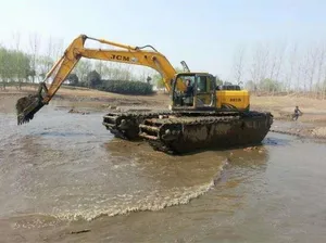 Hot Sale Swamp Wetland Amphibious Excavator Undercarriage Chassis Small Amphibie Excavator Mini Pontoon