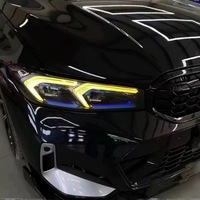 Phare laser 2023, module LED DRL bicolore RGB, coque en aluminium, œil doré citron, compatible avec la modification de voiture BMW G20